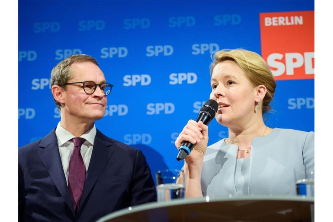Giffey will Chefin der Berliner SPD werden Bundesfamilienministerin Franziska Giffey will Berlins Regierenden Bürgermeister Michael Müller als SPD-Landesvorsitzende beerben. Foto: Gregor Fischer/dpa