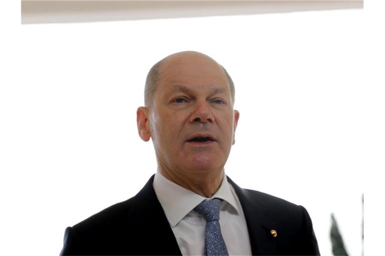 Bundesfinanzminister Olaf Scholz beim Treffen der Euro-Finanzminister in Lissabon. Foto: Armando Franca/AP/dpa