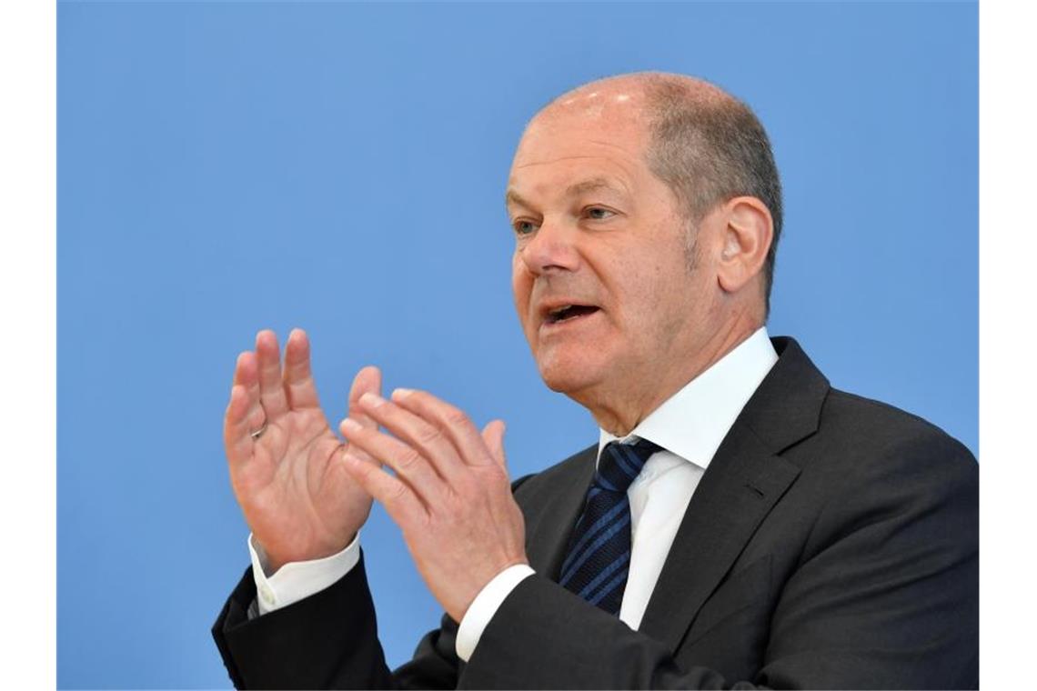Jobs im Mittelstand sichern: Regierung zündet Kredit-Turbo Bundesfinanzminister und Vizekanzler Olaf Scholz. Foto: John Macdougall/AFP POOL/dpa