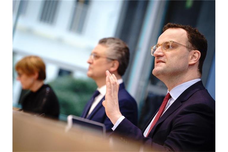 Bundesgesundheitsminister Jens Spahn und RKI-Chef Lothar H. Wieler bei der Pressekonferenz zur Corona-Lage. Foto: Kay Nietfeld/dpa