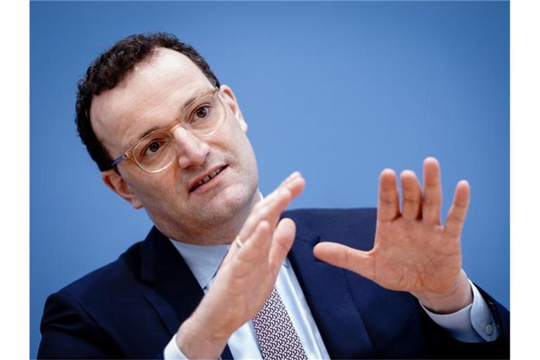 Bundesgesundheitsminister Spahn während einer Pressekonferenz zur aktuellen Lage in der Pandemie. Foto: Kay Nietfeld/dpa