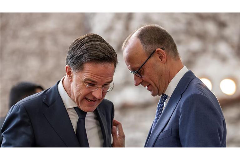 Bundeskanzler Friedrich Merz (CDU) äußerte sich am Rande von Gesprächen mit Nato-Generalsekretär Mark Rutte zum Thema.