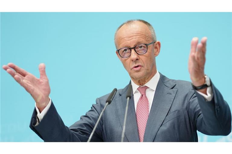 Bundeskanzler Friedrich Merz (CDU) gibt nach der Landtagswahl in Mecklenburg-Vorpommern und der Abgeordnetenhauswahl in Berlin eine Pressekonferenz.