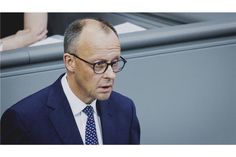 Bundeskanzler Friedrich Merz im Bundestag.