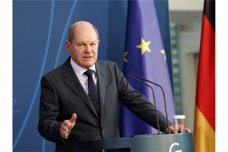 Bundeskanzler Olaf Scholz will kein Embargo für Energie-Importe aus Russland. Foto: Michele Tantussi/Reuters/Pool/dpa