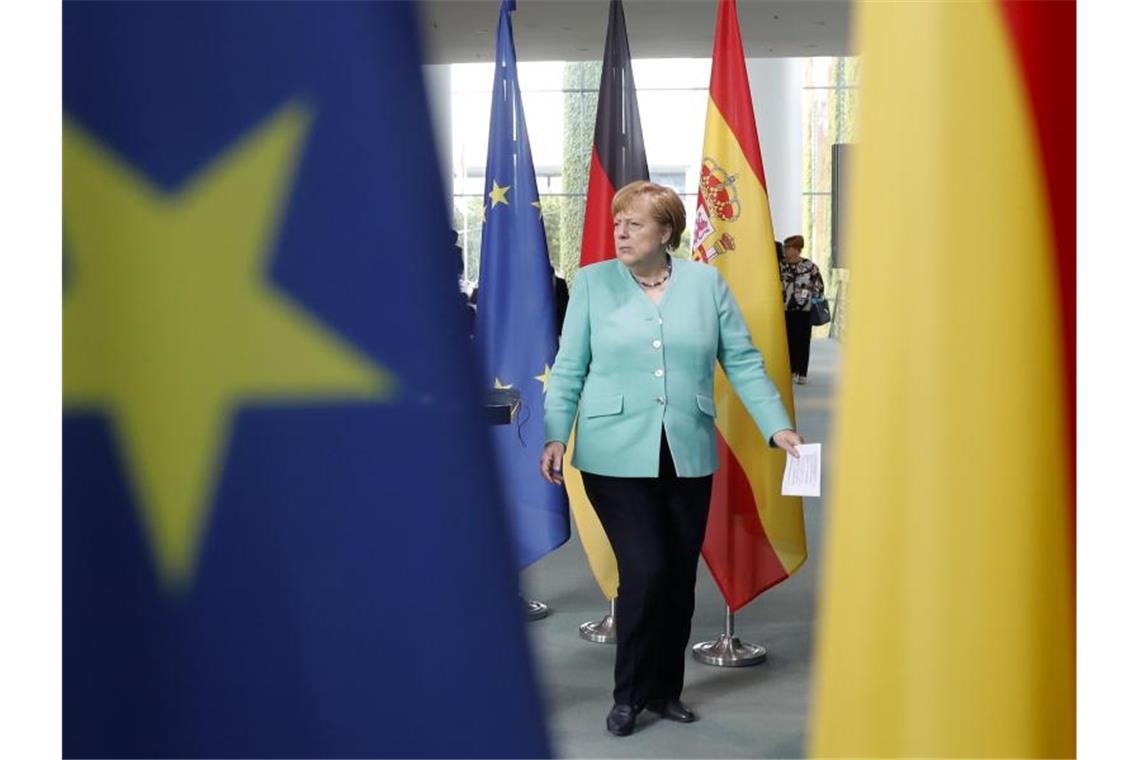 EU-Wiederaufbaufonds: Merkel vor EU-Gipfel kompromissbereit Bundeskanzlerin Angela Merkel. Bis Ende des Jahres hat Deutschland die EU-Ratspräsidentschaft inne. Foto: Markus Schreiber/AP POOL/dpa