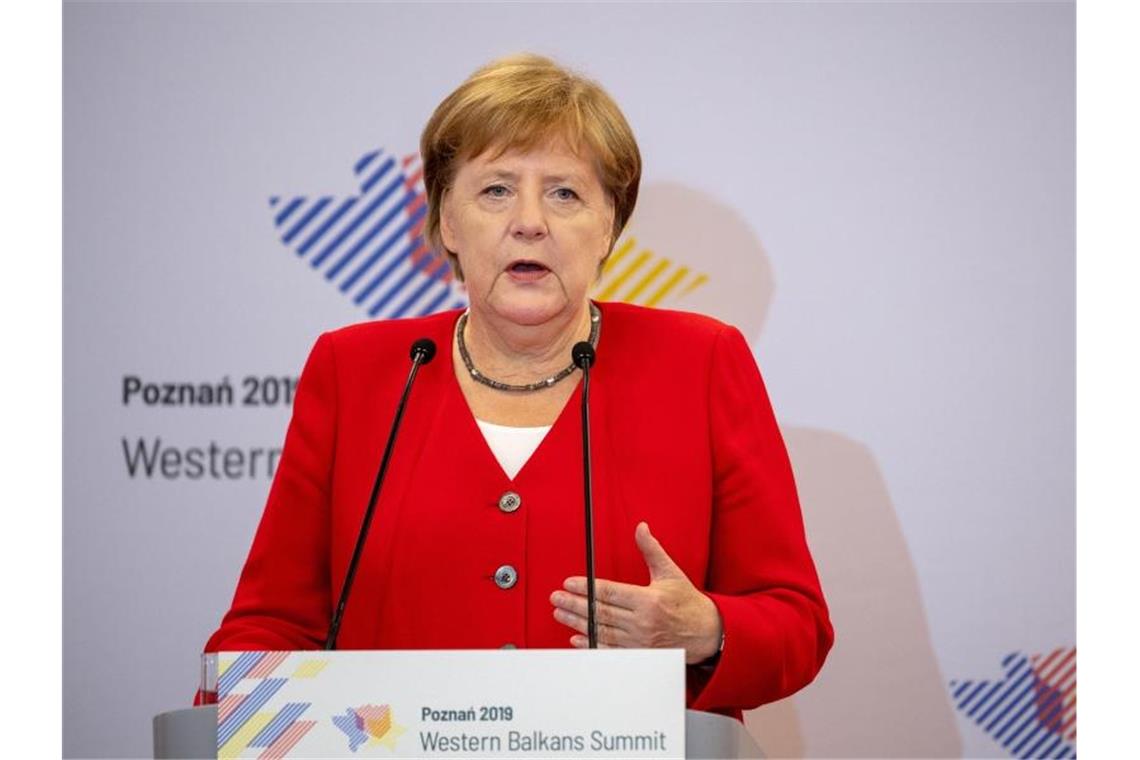 Bundeskanzlerin Angela Merkel (CDU) hat sich erneut für die Erweiterung der Europäischen Union ausgesprochen. Foto: Monika Skolimowska