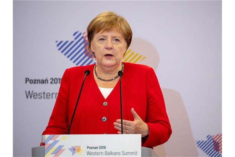 Bundeskanzlerin Angela Merkel (CDU) hat sich erneut für die Erweiterung der Europäischen Union ausgesprochen. Foto: Monika Skolimowska