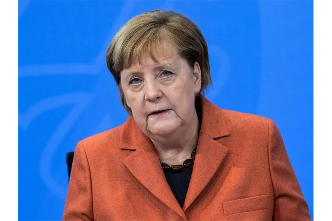 Bundeskanzlerin Angela Merkel: „Deutschland und die Europäische Union werden die Verantwortlichen für die fortwährenden Menschenrechtsverletzungen in Belarus auch weiterhin zur Rechenschaft ziehen.“. Foto: Bernd von Jutrczenka/dpa-Pool/dpa