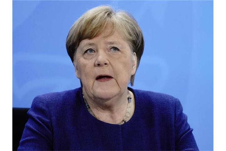 Bundeskanzlerin Angela Merkel hat für den 6. Mai „sehr klare Entscheidungen“ für den Sport in der Corona-Krise angekündigt. Foto: Kay Nietfeld/dpa Pool/dpa