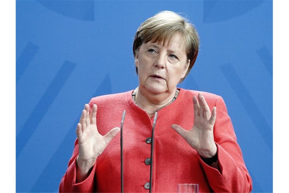 Bundeskanzlerin Angela Merkel: „Impfstoffe, Tests und Medikamente müssen weltweit verfügbar, bezahlbar und zugänglich sein.“. Foto: Kay Nietfeld/dpa