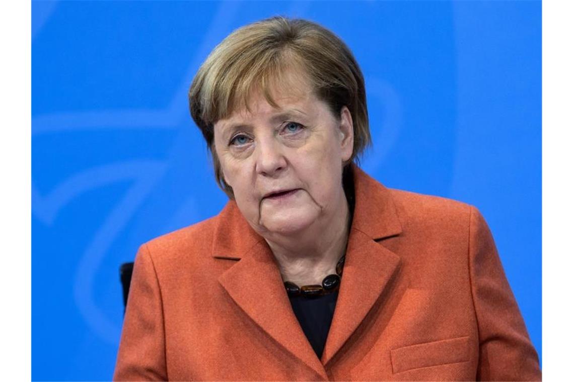 Merkel will Paketlösung für Öffnungen Bundeskanzlerin Angela Merkel plädiert in Sachen Corona-Lockerungen für eine vorsichtige Vorgehensweise. Foto: Bernd von Jutrczenka/dpa-Pool/dpa