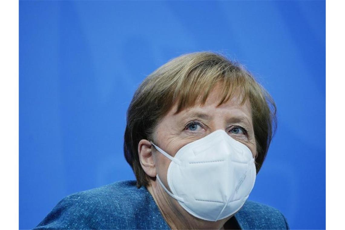 Bundeskanzlerin Merkel hat sich mit den Länderchefs über die Impfsituation beraten. Foto: Michael Kappeler/dpa-pool/dpa