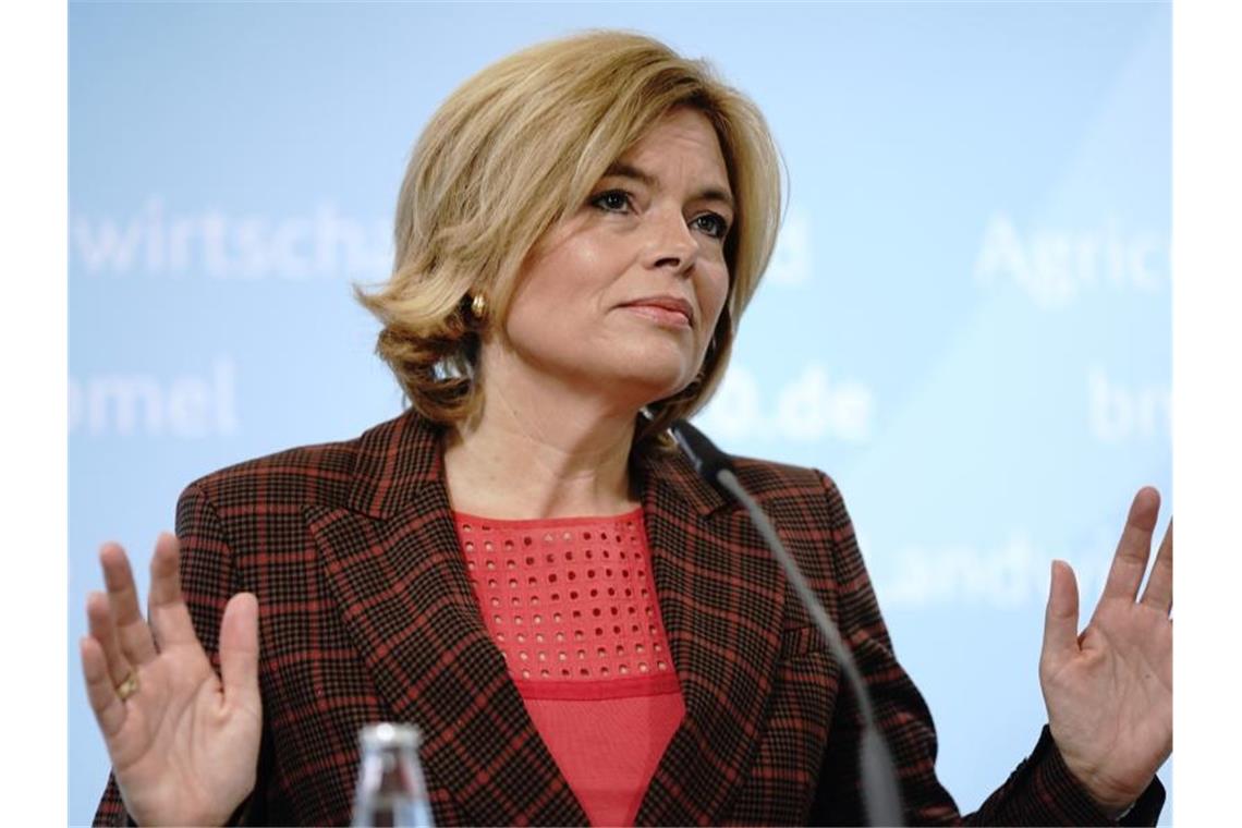 Afrikanische Schweinepest in Deutschland angekommen Bundeslandwirtschaftsministerin Julia Klöckner äußert sich auf einer Pressekonferenz in Berlin. Foto: Kay Nietfeld/dpa