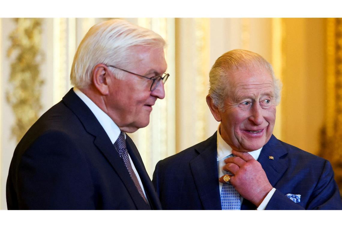 Bundespräsident Frank-Walter Steinmeier und König Charles III. in Schloss Windsor.
