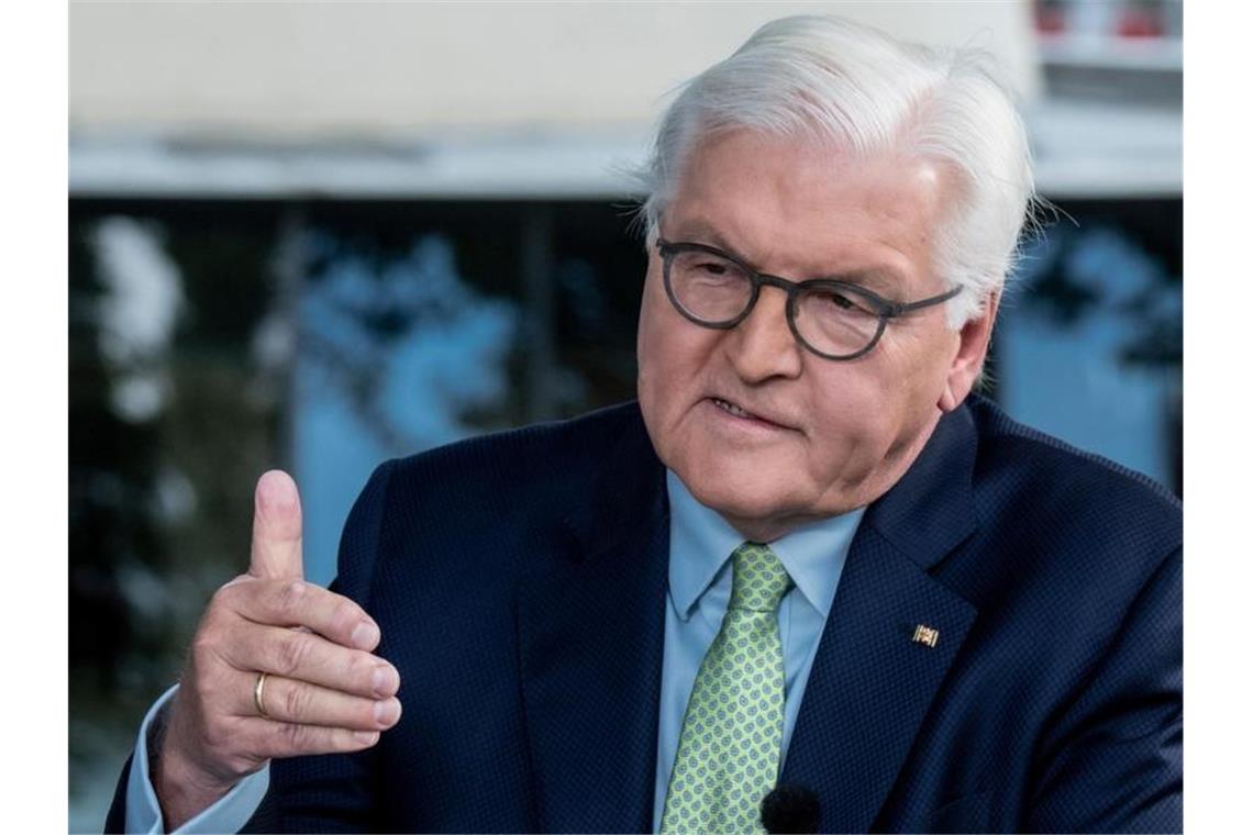 Bundespräsident Frank-Walter Steinmeier: „Wenn es dabei bleibt, dann wird es eine nachhaltige, negative Veränderung zu den westlichen Staaten geben.“. Foto: Claudius Pflug/ZDF/dpa