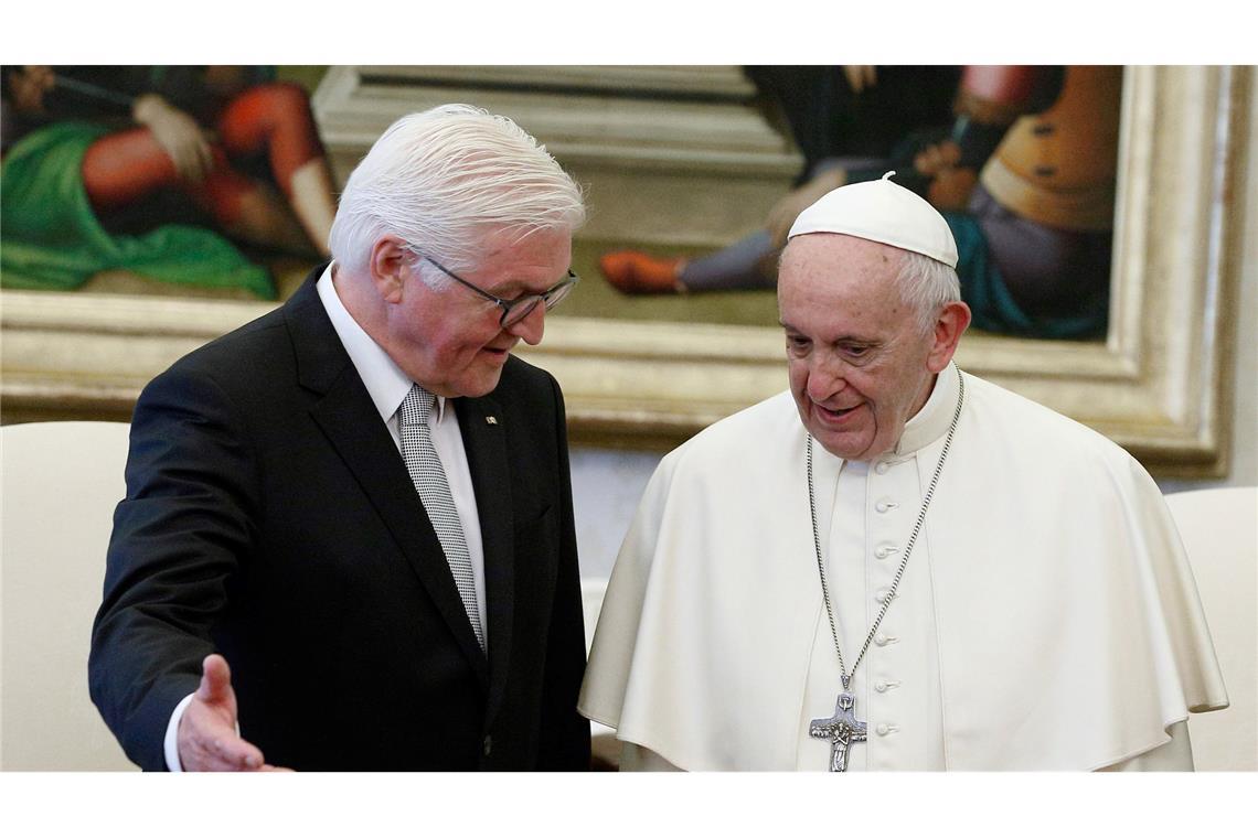 Welt trauert um Papst Franziskus als "Mann des Friedens" Bundespräsident Frank-Walter Steinmeier würdigte den Papst als "Mann des Friedens". (Archivbild)