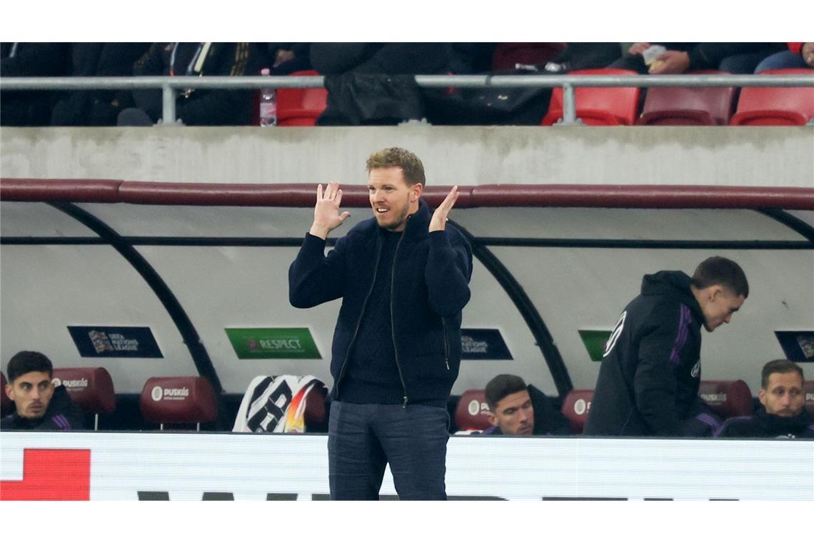 Losfrage statt Vertragsdebatte: Nagelsmann sucht K.o.-Gegner Bundestrainer Julian Nagelsmann reist zur Auslosung für die Nations League.