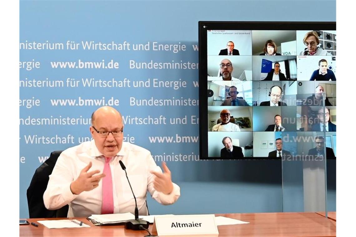Bundeswirtschaftsminister Peter Altmaier: „Die Abschlagszahlungen für Corona-Hilfsprogramme starten heute wieder.“. Foto: Andreas Mertens/BMWi/dpa