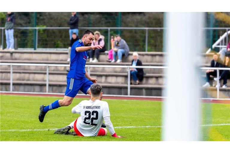 Burak Yalman gelingt im Pokalspiel ein Doppelpack. Jetzt will er gegen Besigheim nachlegen.