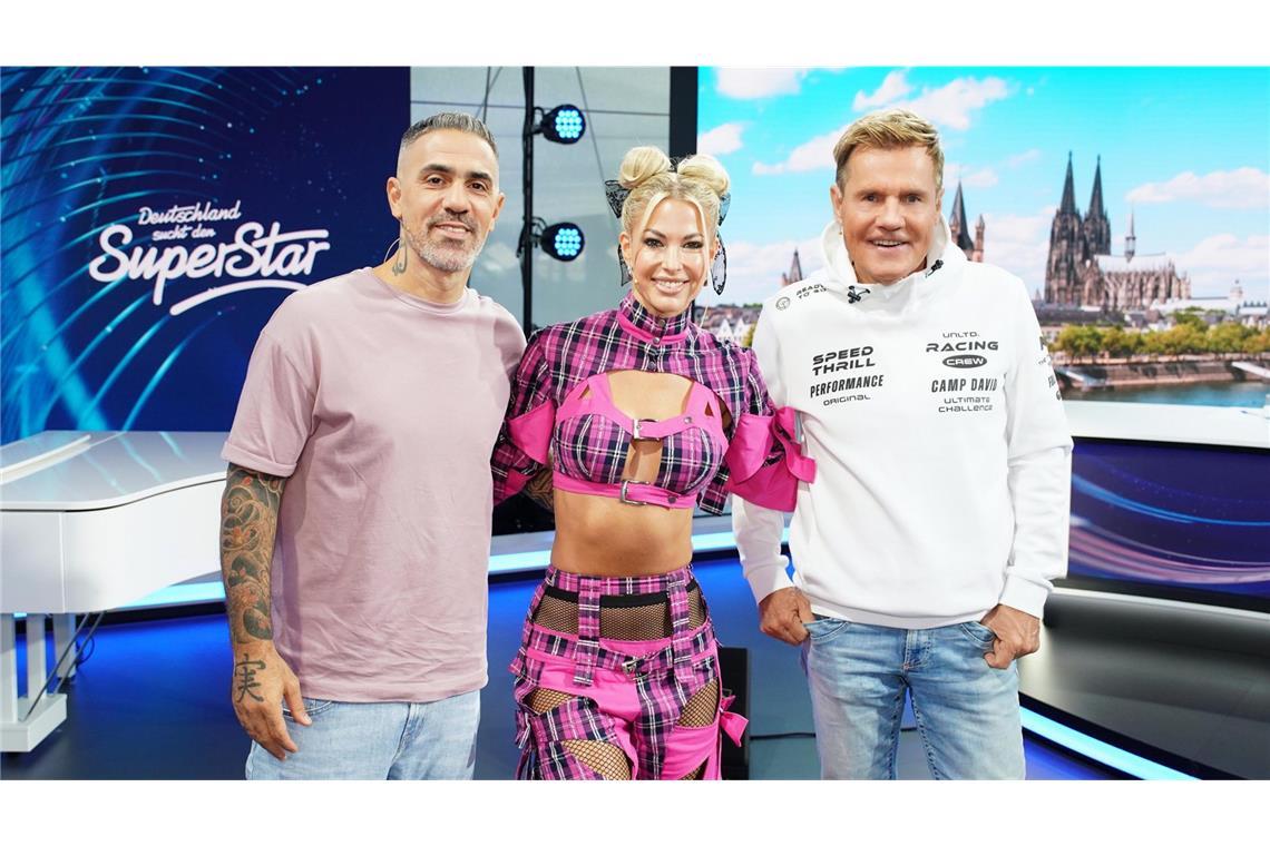 Bushido, Isi Glück und Dieter Bohlen (v. l.).