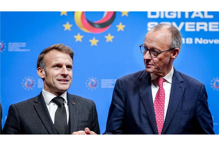 "Buy european": Macron und Merz wollen sich dafür einsetzen, dass in der Beschaffung von Technologie mehr auf europäische Produkte gesetzt wird.