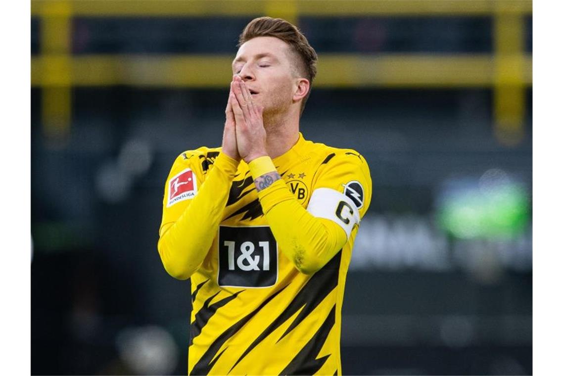 BVB-Star Marco Reus nahm die Schuld für das Remis gegen den FSV Mainz 05 auf sich. Foto: Guido Kirchner/dpa-Pool/dpa