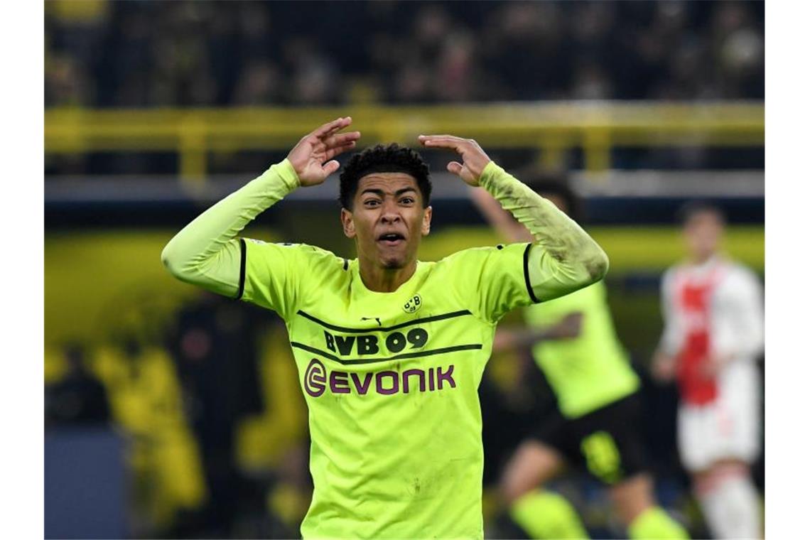 Ajax trifft spät beim BVB: Heimpleite nach Hummels-Rot BVB-Youngster Jude Bellingham trauert einer vergebenen Chance nach. Foto: Bernd Thissen/dpa