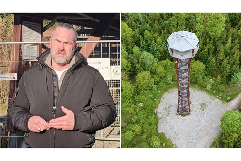 Carsten Stahl ist nach dem Suizid dreier Teenager im vergangenen Jahr aus Berlin nach Pforzheim gereist, um besorgte Eltern beim Protest für eine Sicherung des Aussichtsturms zu unterstützen.