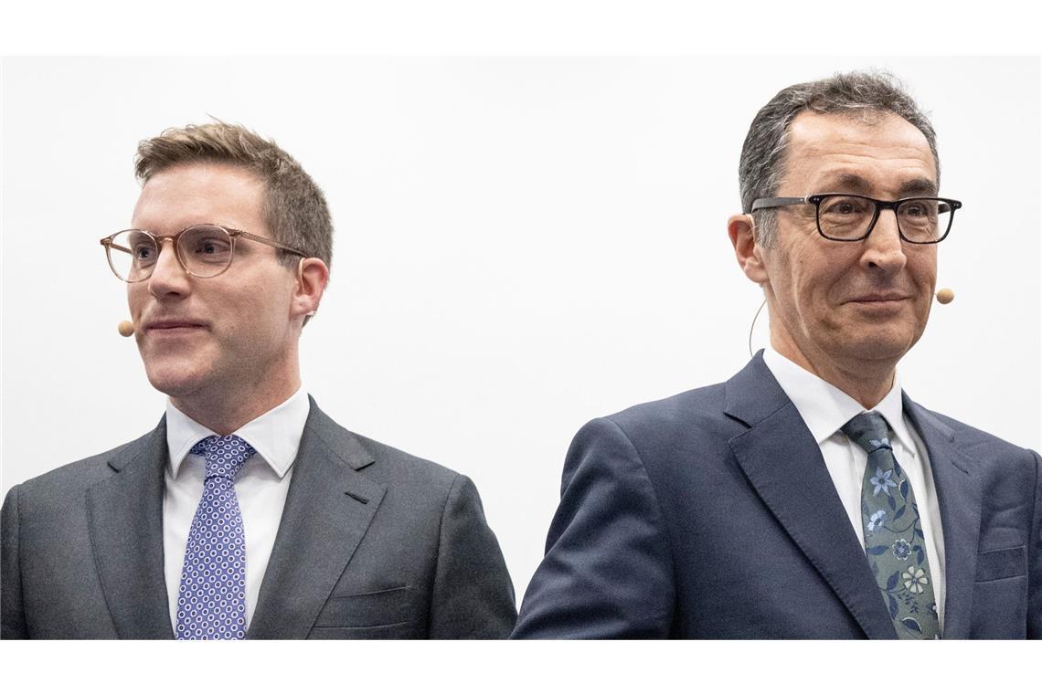 CDU-Spitzenkandidat Manuel Hagel (links) und Grünen-Spitzenkandidat Cem Özdemir.