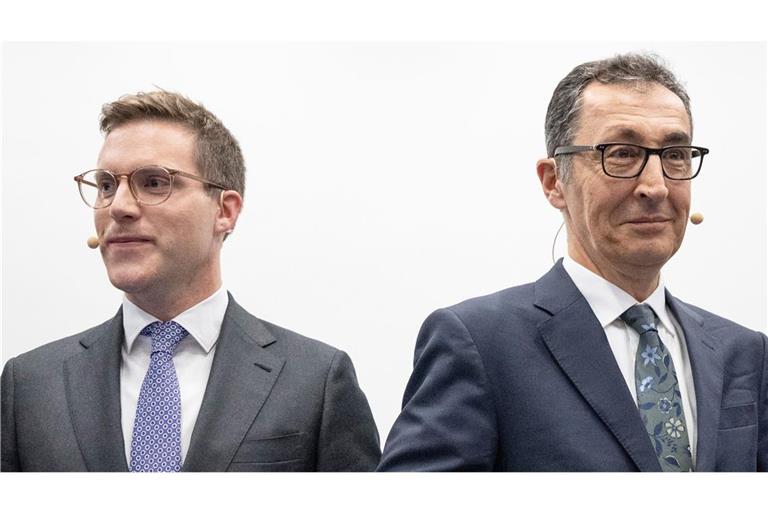 CDU-Spitzenkandidat Manuel Hagel (links) und Grünen-Spitzenkandidat Cem Özdemir.