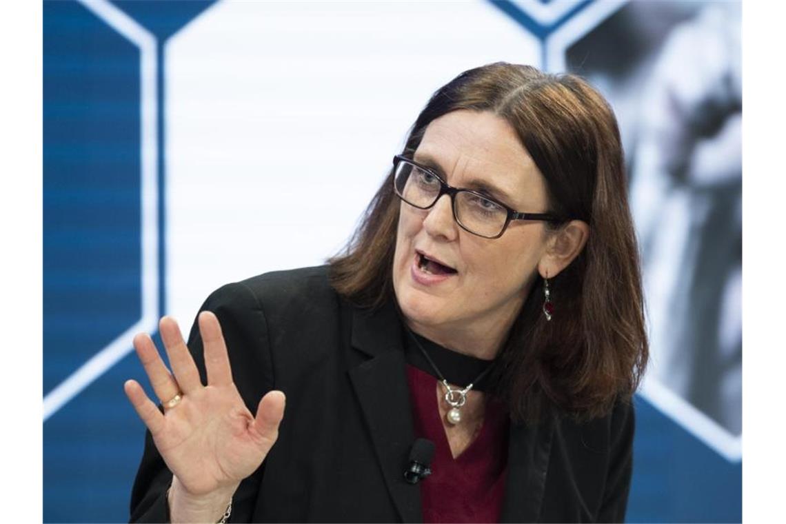 EU-Handelskommissarin rechnet mit neuen US-Strafzöllen Cecilia Malmström ist EU-Kommissarin für Handel. Foto: Gian Ehrenzeller/KEYSTONE