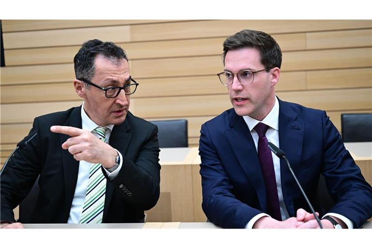 Cem Özdemir (Bündnis 90/Die Grünen) und Manuel Hagel (CDU) (Archivbild).