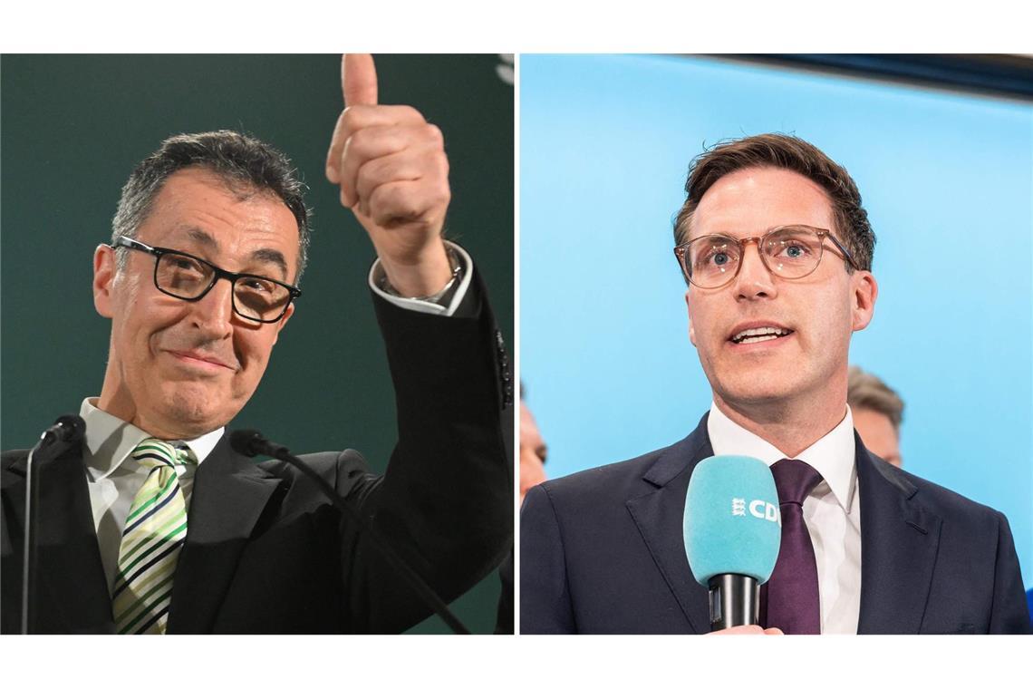 Cem Özdemir liegt mit den Grünen laut Hochrechnungen vor der CDU und Manuel Hagel.