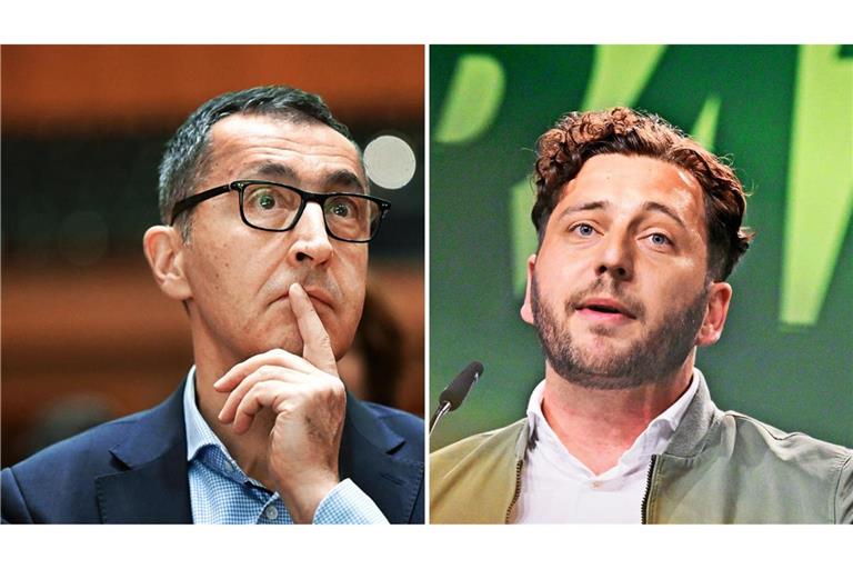 Cem Özdemir (links) und Felix Banaszak – wie links sind die Grünen?