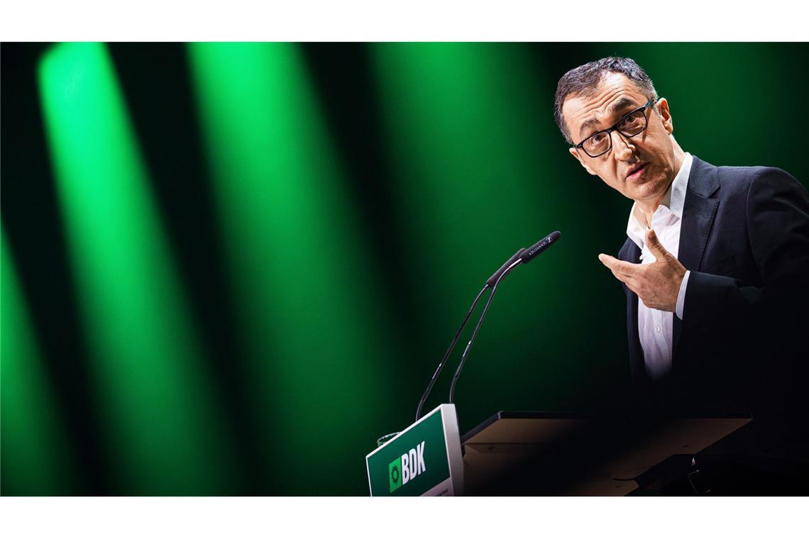 Cem Özdemir war  die prominenteste Stimme des Grünen-Parteitags in Hannover.