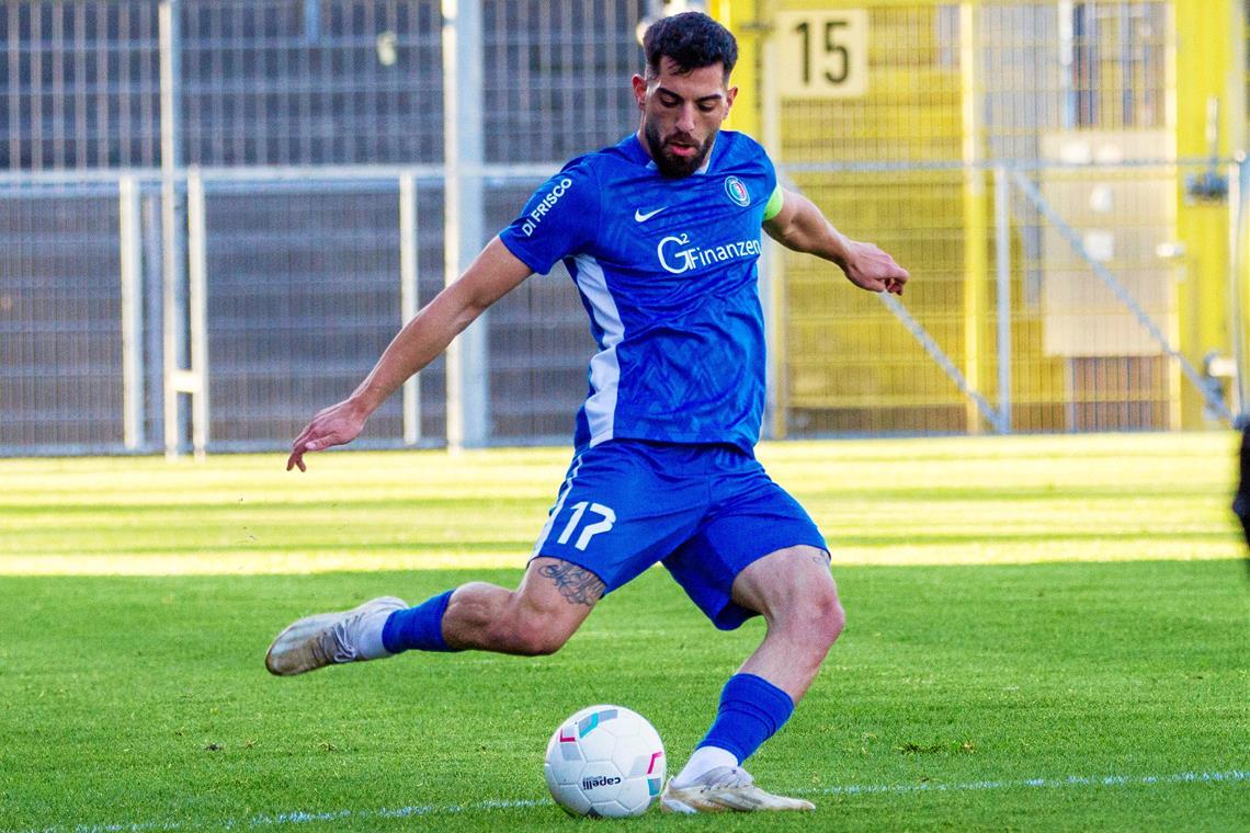 Ein Zugang, von dem sich die TSG Backnang sehr viel erhofft Charalambos Parharidis ist in der neuen Saison für die TSG Backnang am Ball. Foto: Imago