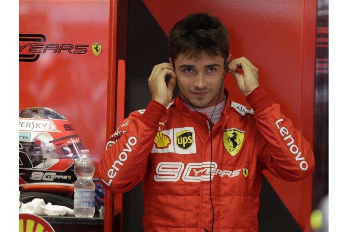 Charles Leclerc fuhr im Ferrari die Trainingsbestzeit. Foto: Luca Bruno/AP