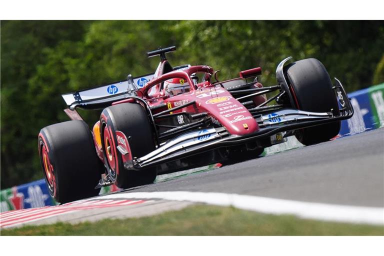 Charles Leclerc startet in Ungarn von der Pole Position.