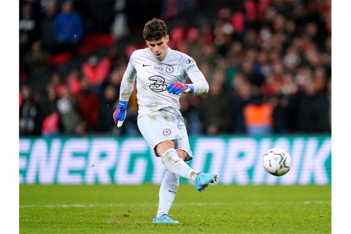 Ligapokal für Klopp: Liverpool gewinnt Kracher gegen Chelsea Chelseas Keeper Kepa verschoss den entscheidenden Elfmeter. Foto: Nick Potts/PA Wire/dpa