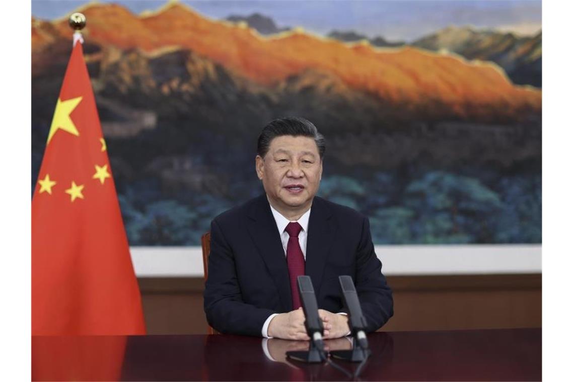 Chinas Parteichef Xi Jinping telefonierte mit US-Präsident Biden. Foto: Ju Peng/Xinhua/AP/dpa