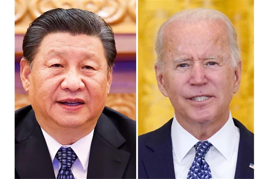 Xi und Biden kommen zu virtuellem Treffen zusammen Chinas Staatschef Xi Jinping (l.) und US-Präsident Joe Biden. Foto: Huang Jingwen/Evan Vucci/XinHua/AP/dpa