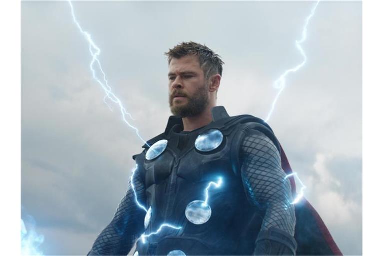 Chris Hemsworth als Thor in einer Szene des Films „Avengers: Endgame“. Der Superhelden-Film ist seit dem Wochenende der weltweit erfolgreichste Film der Kinogeschichte. Foto: Marvel Studios/Walt Disney Germany