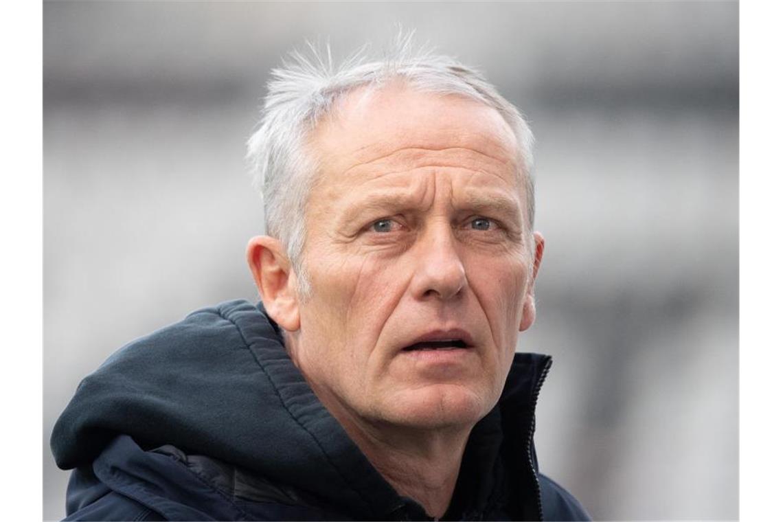 Christian Streich, Cheftrainer beim SC Freiburg. Foto: Sebastian Gollnow/dpa/Archivbild