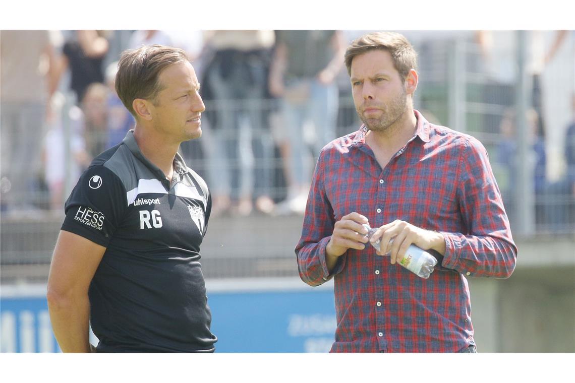 Christian Werner (re.) arbeitete beim SGV Freiberg auch mit Trainer Ramon Gehrmann zusammen.