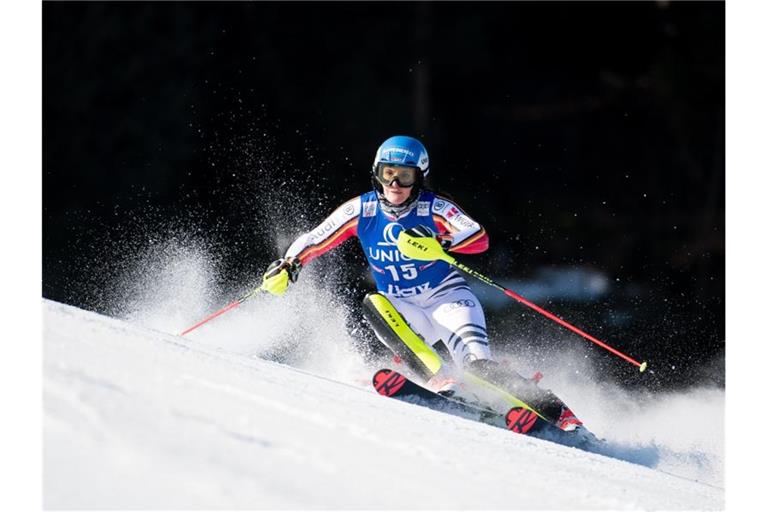Christina Ackermann fuhr beim Slalom in Lienz auf den fünften Platz. Foto: Expa/Michael Gruber/APA/dpa