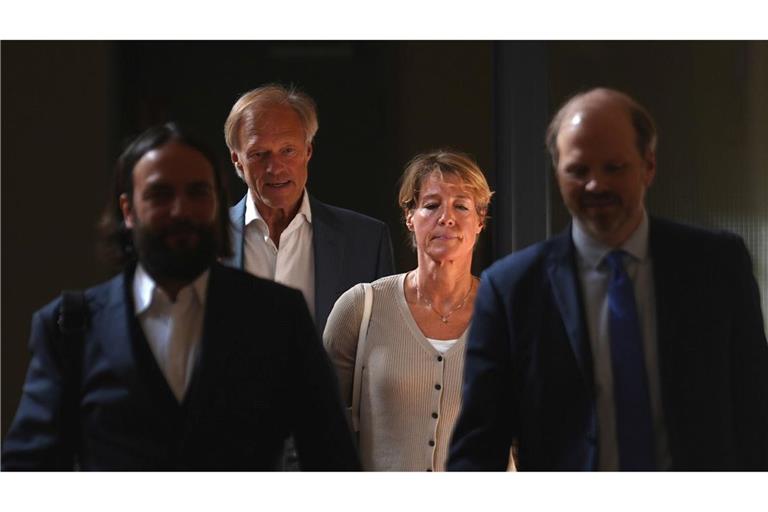 Christina Block auf dem Weg ins Gericht.