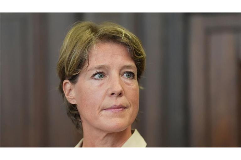 Christina Block im Gerichtssaal.