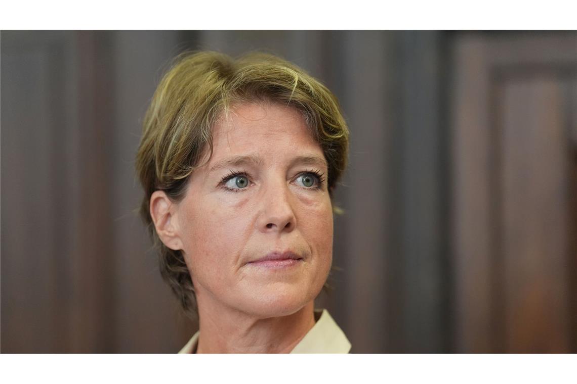 Christina Block im Gerichtssaal.