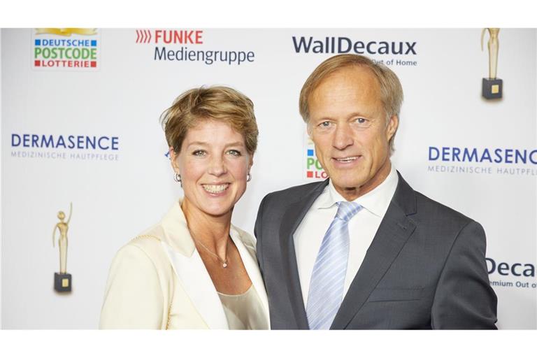 Christina Block und Gerhard Delling bei einer Spendengala.